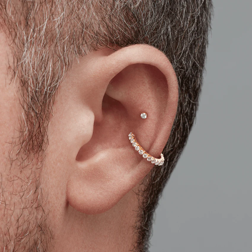 Invisible Set Diamond Eternity Hoop Earring - Image 95
