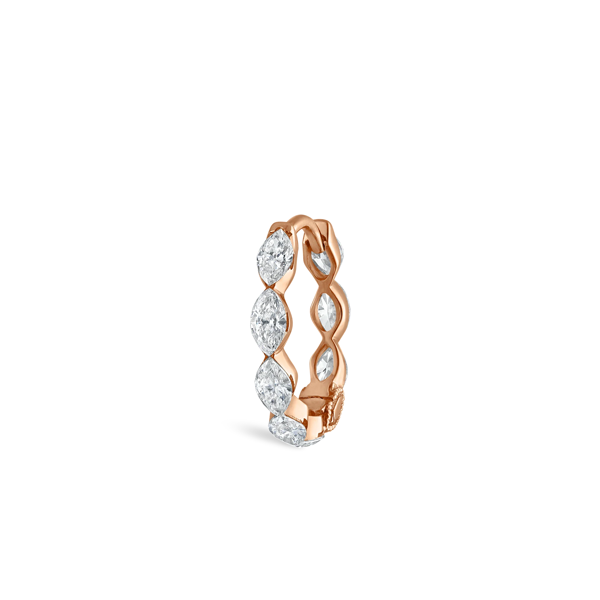 Invisible Set Diamond Marquise Eternity Hoop Earring - Image 120