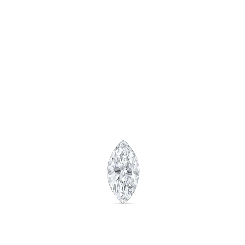 Invisible Set Diamond Marquise Threaded Stud Earring With Titanium Backing - Image 6
