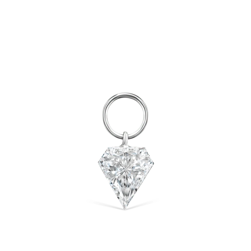Invisible Set Diamond Silhouette Charm