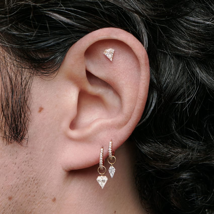 Invisible Set Diamond Silhouette Charm - Image 2