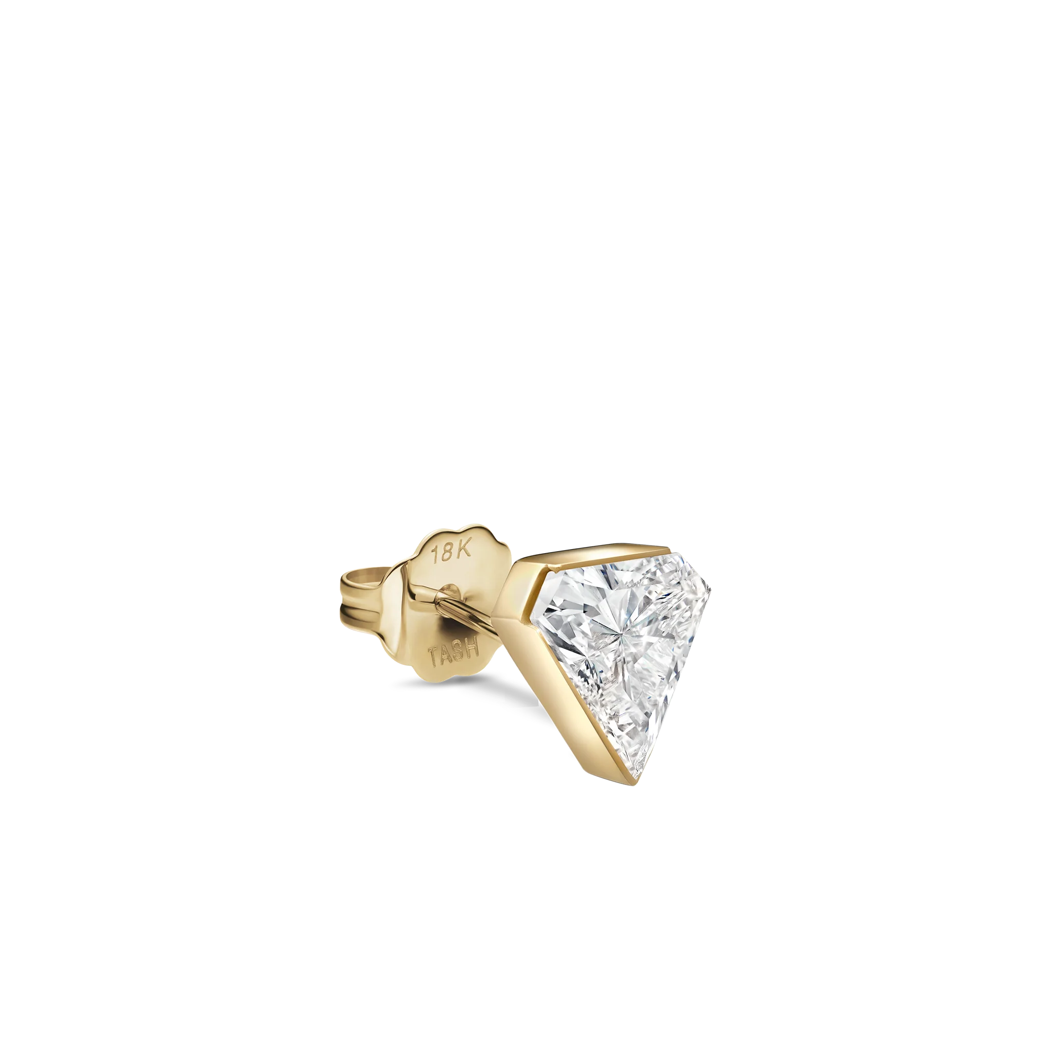 Invisible Set Diamond Silhouette Stud Earring - Image 10