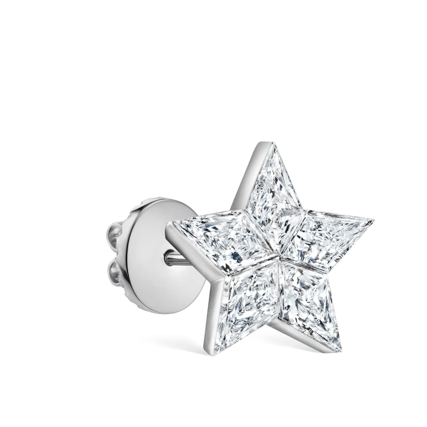 Invisible Set Diamond Star Stud Earring - Image 11