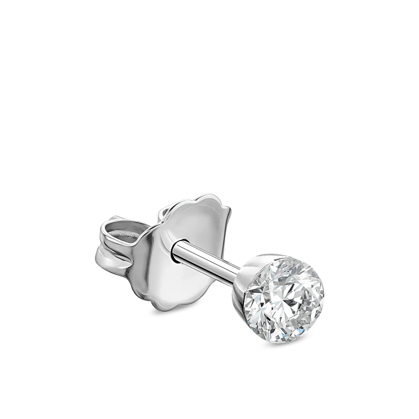 Invisible Set Diamond Stud Earring