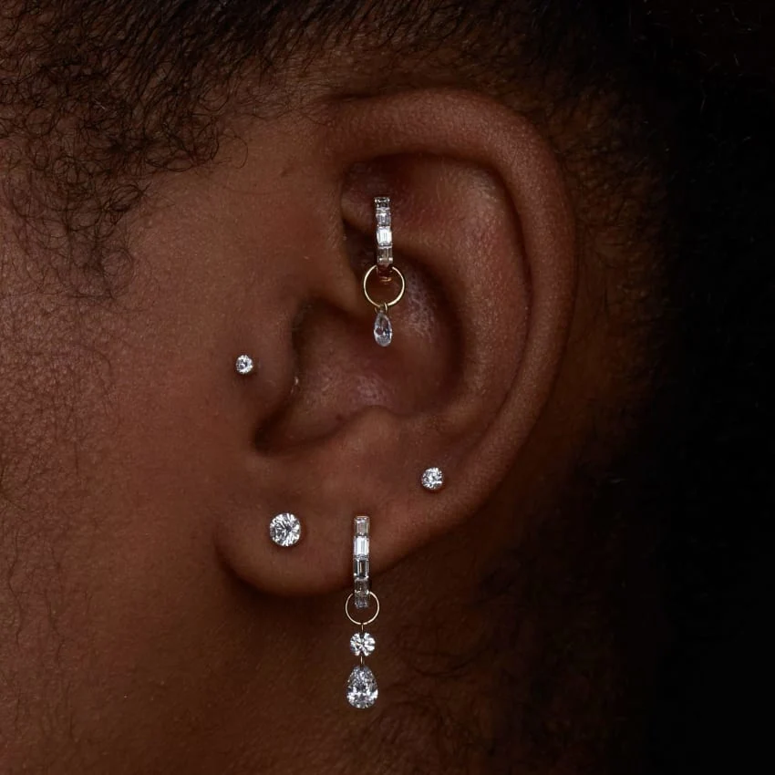 Invisible Set Diamond Stud Earring - Image 54