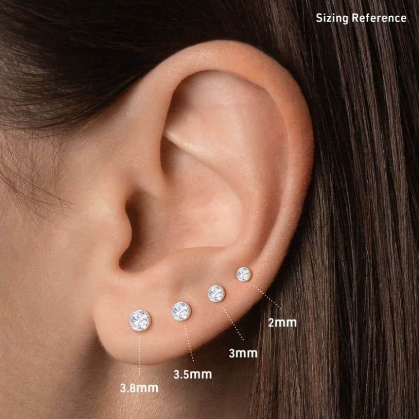 Invisible Set Diamond Stud Earring - Image 78