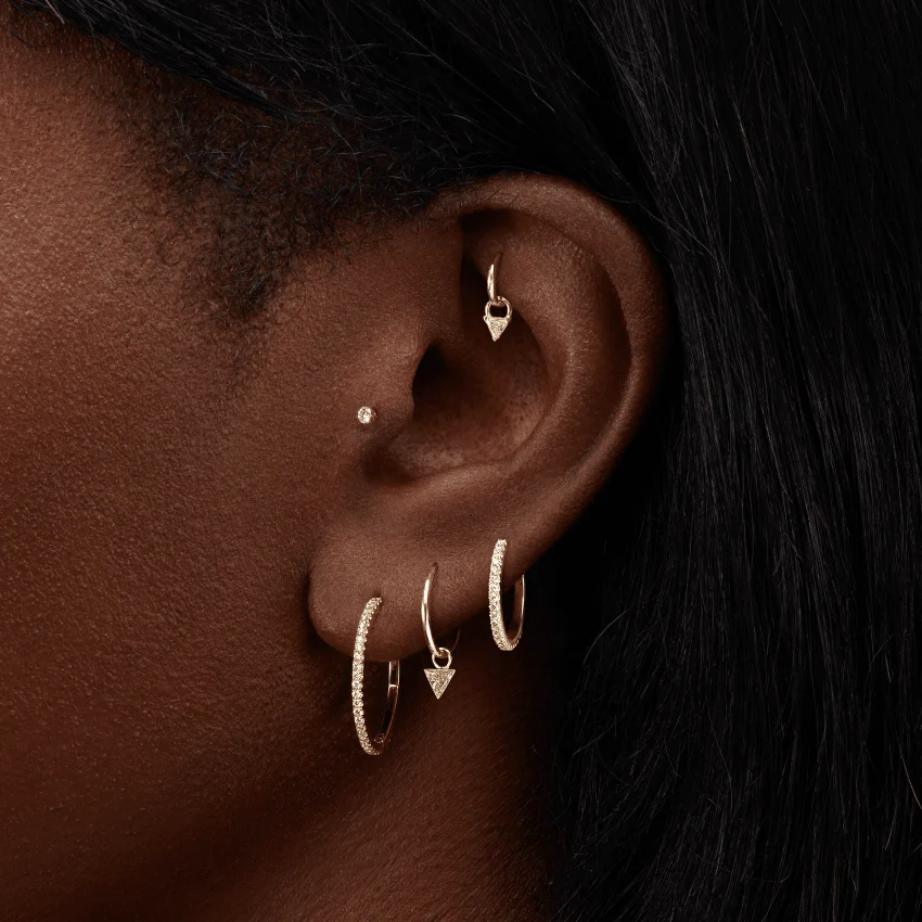 Invisible Set Diamond Threaded Stud Earring - Image 112