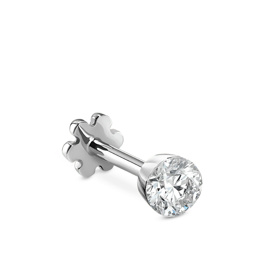 Invisible Set Diamond Threaded Stud Earring - Image 20