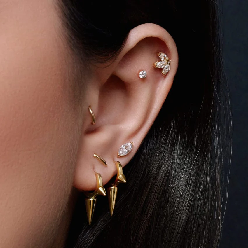 Invisible Set Diamond Threaded Stud Earring - Image 79