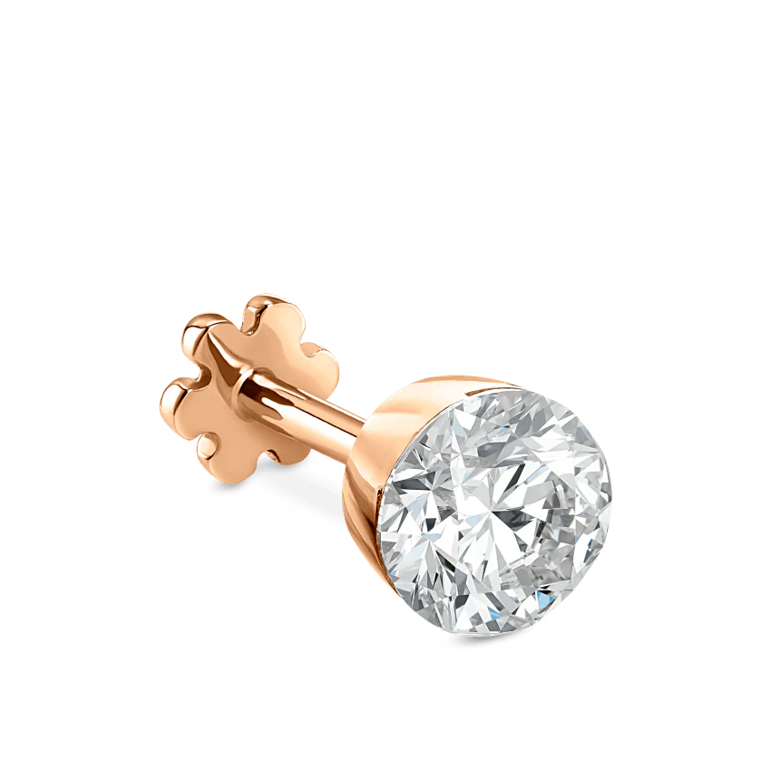 Invisible Set Diamond Threaded Stud Earring - Image 89