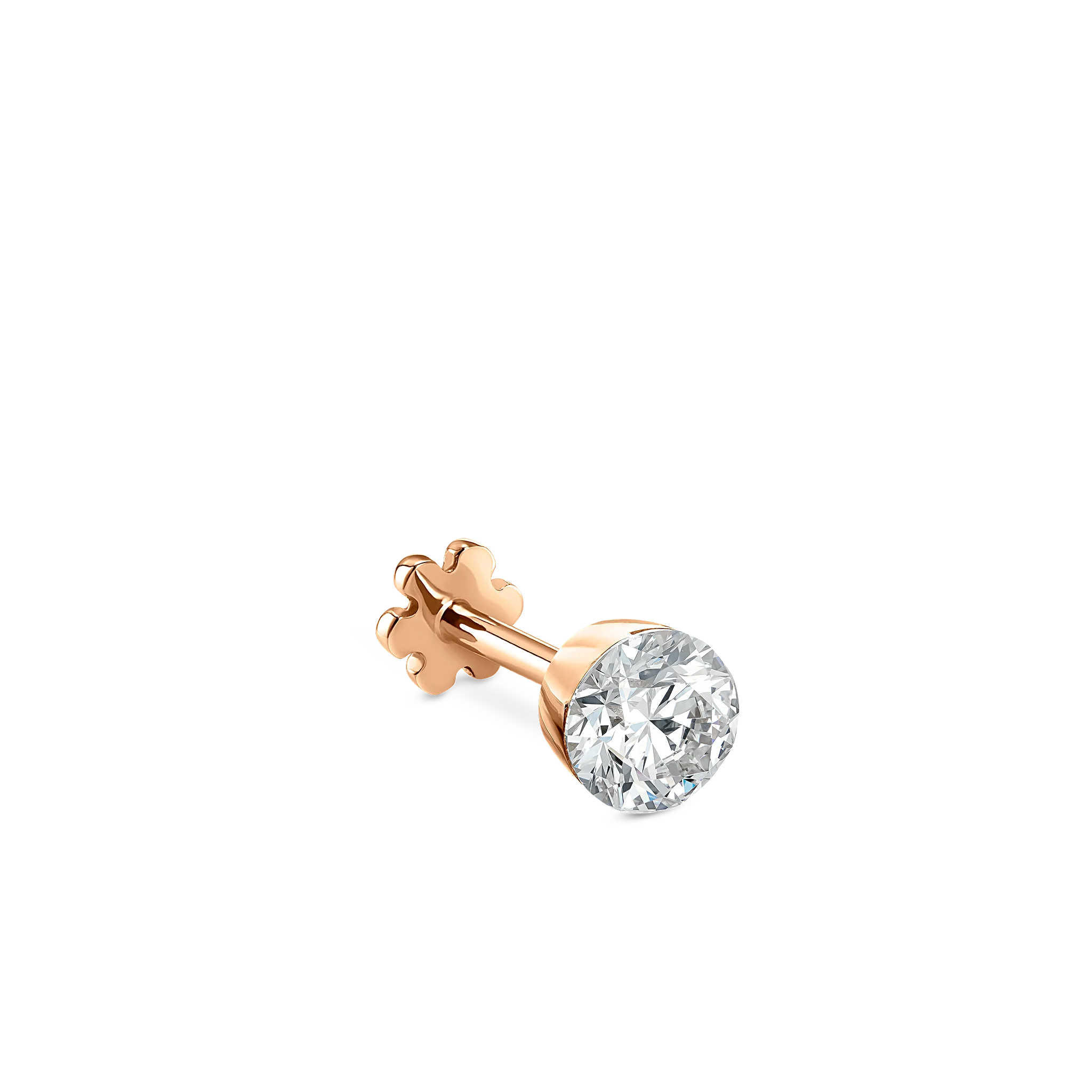 Invisible Set Diamond Threaded Stud Earring With Titanium Backing - Image 161