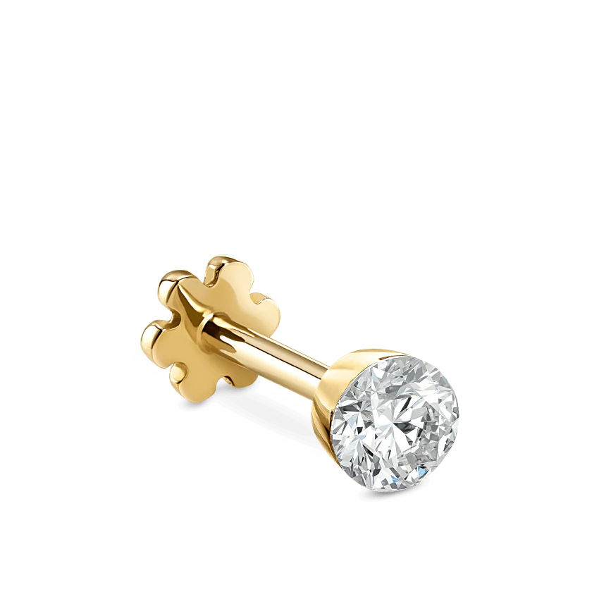 Invisible Set Diamond Threaded Stud Earring With Titanium Backing - Image 81