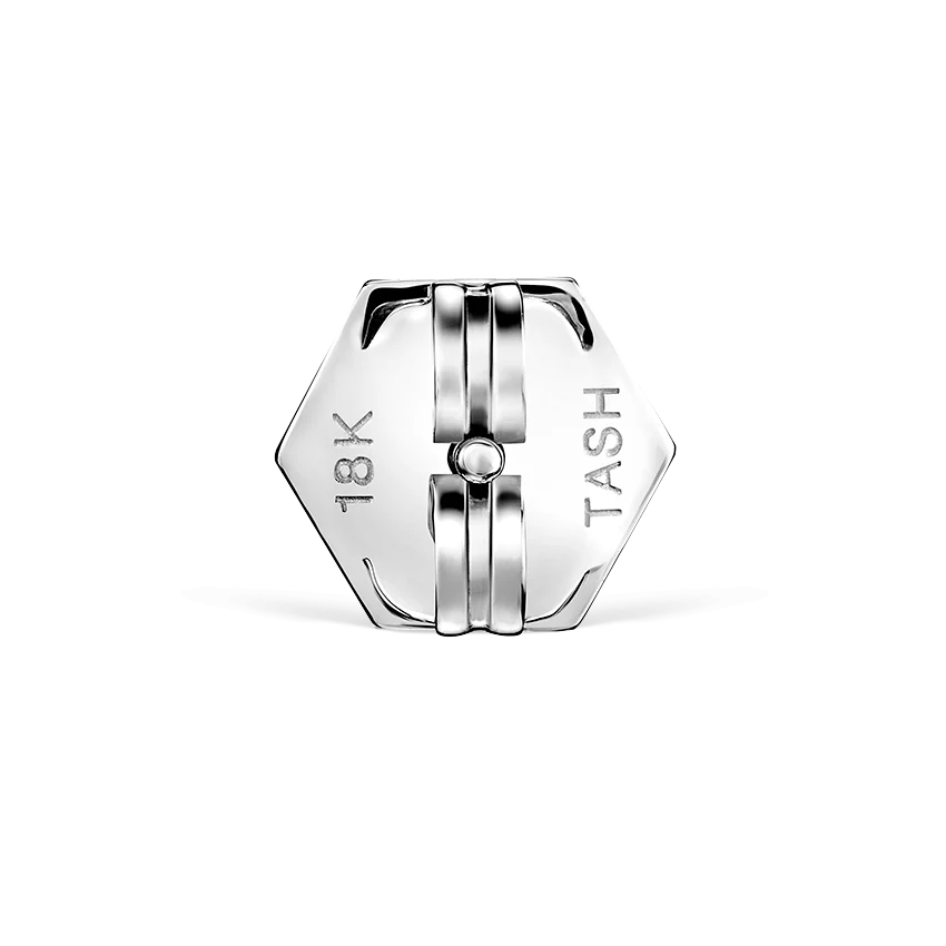Invisible Set Hexagon Diamond Stud Earring - Image 3
