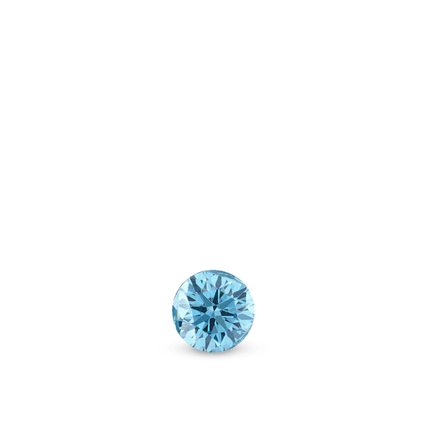 Invisible Set Light Blue Diamond Threaded Stud Earring With Titanium Backing - Image 16