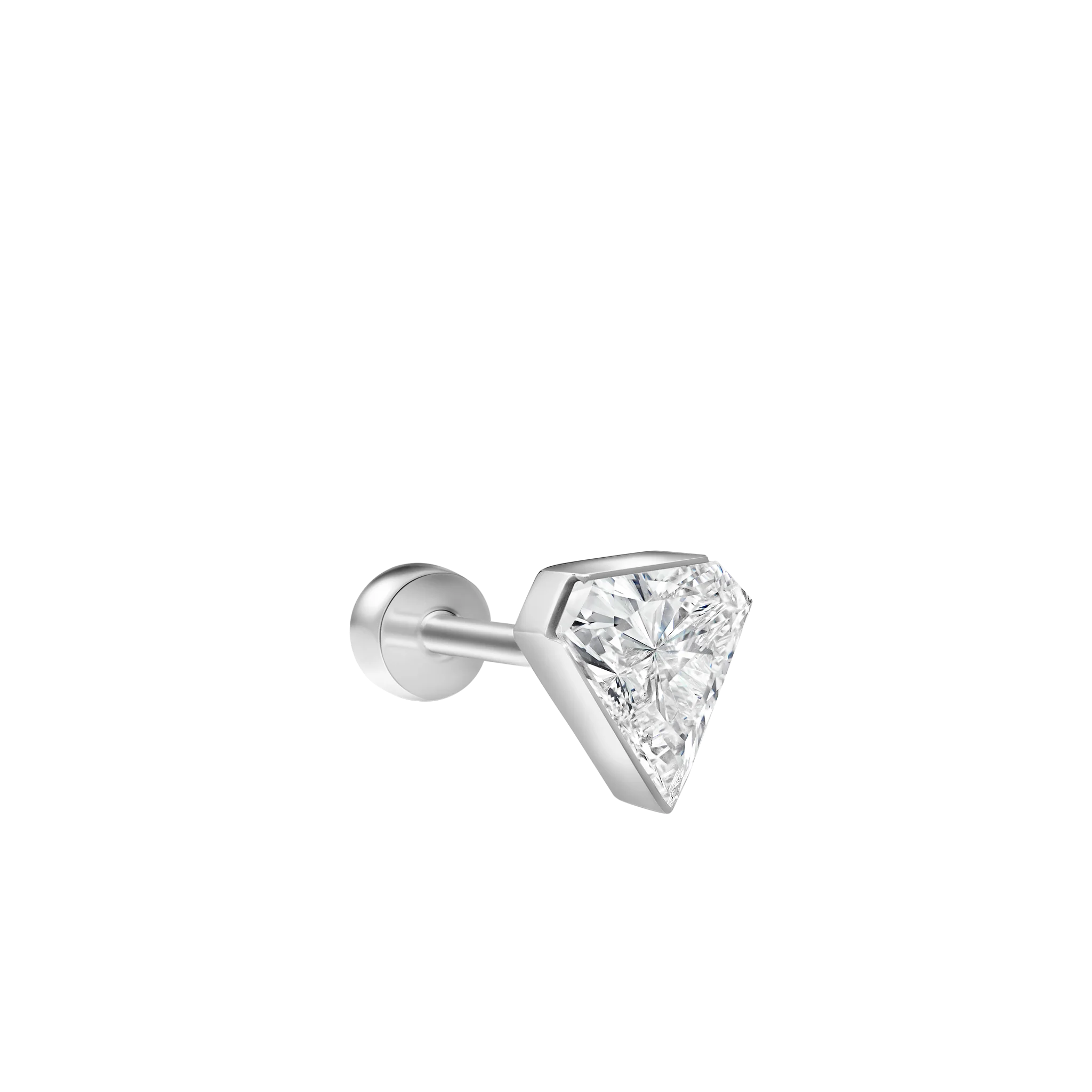 Invisible Set Silhouette Diamond Threaded Stud Earring - Image 15