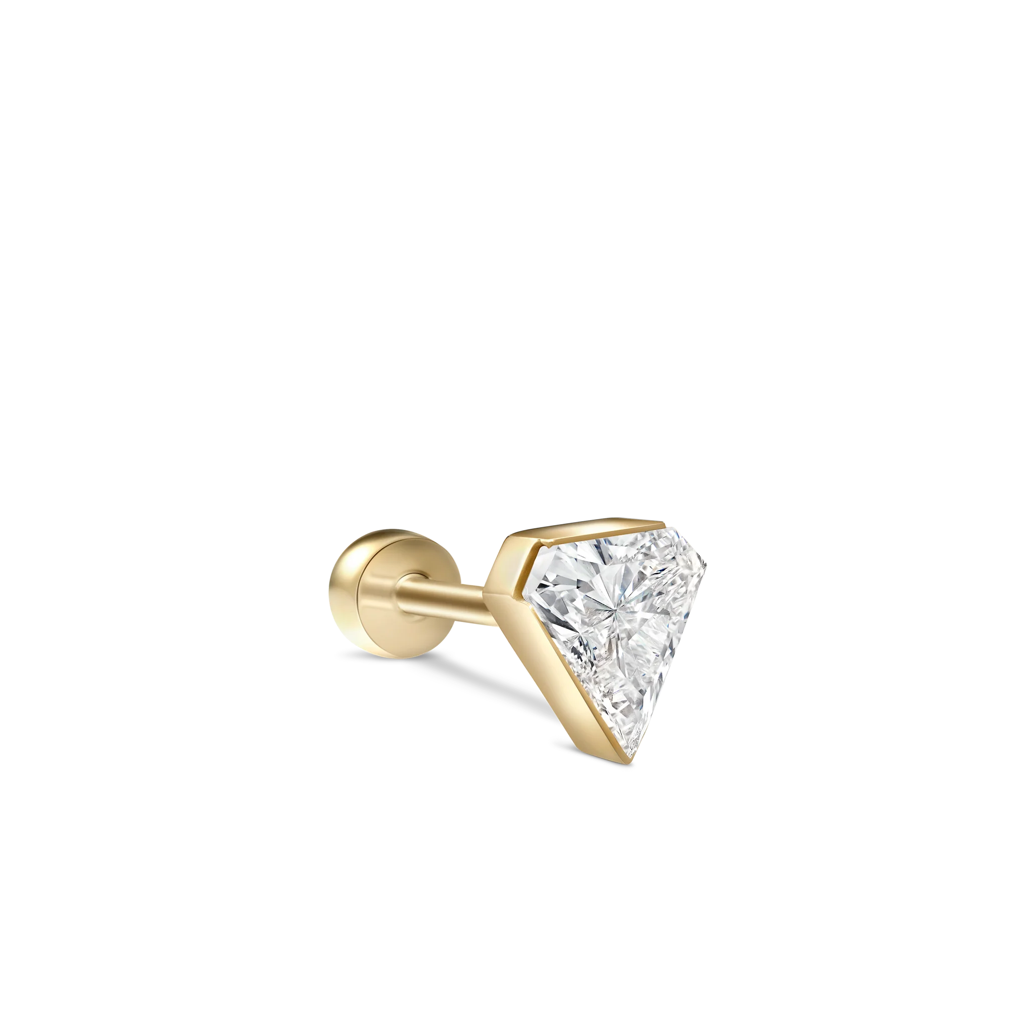 Invisible Set Silhouette Diamond Threaded Stud Earring - Image 16