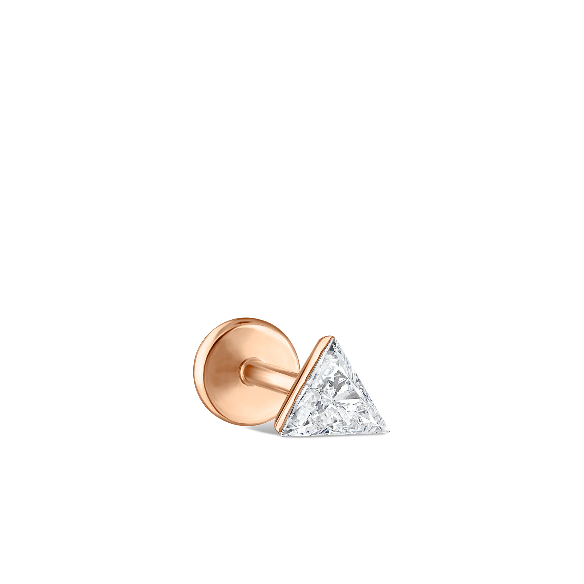 Invisible Set Triangle Diamond Threaded Stud Earring - Image 100