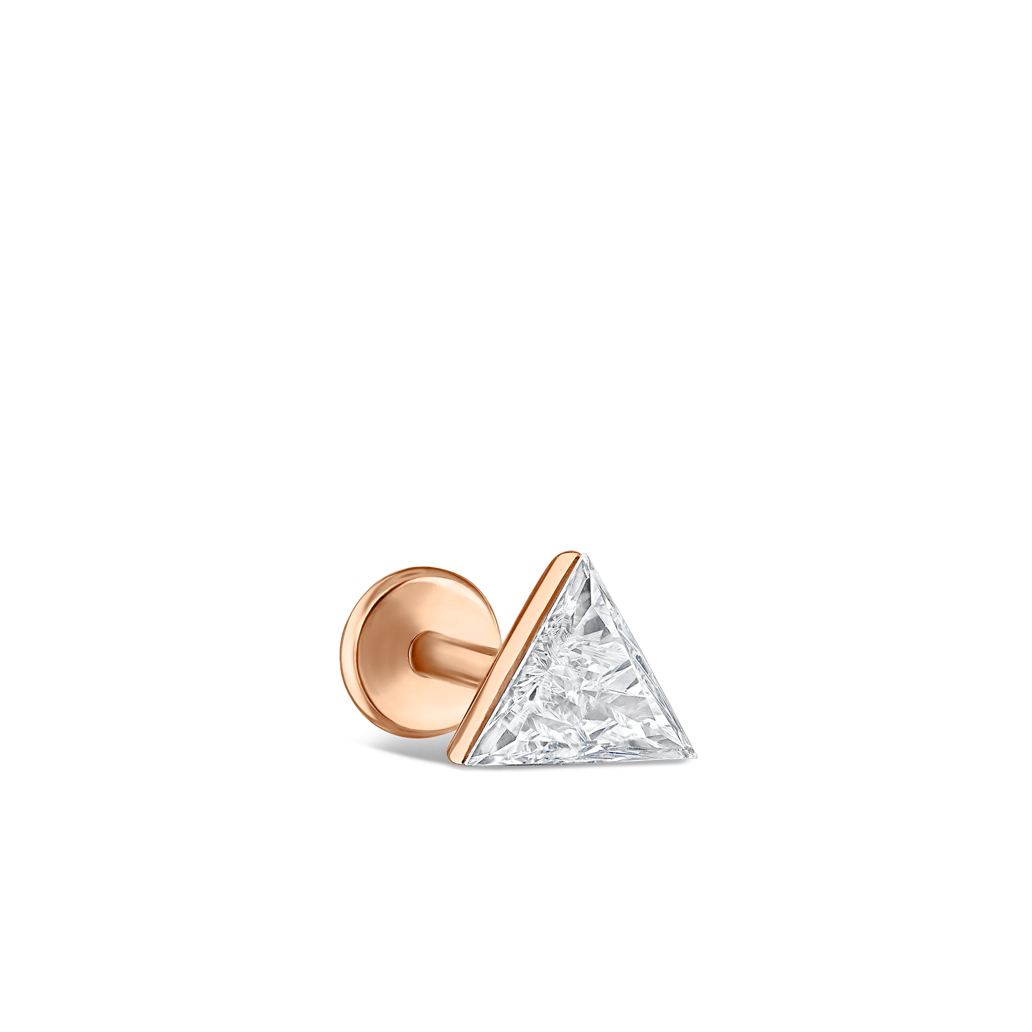 Invisible Set Triangle Diamond Threaded Stud Earring - Image 101