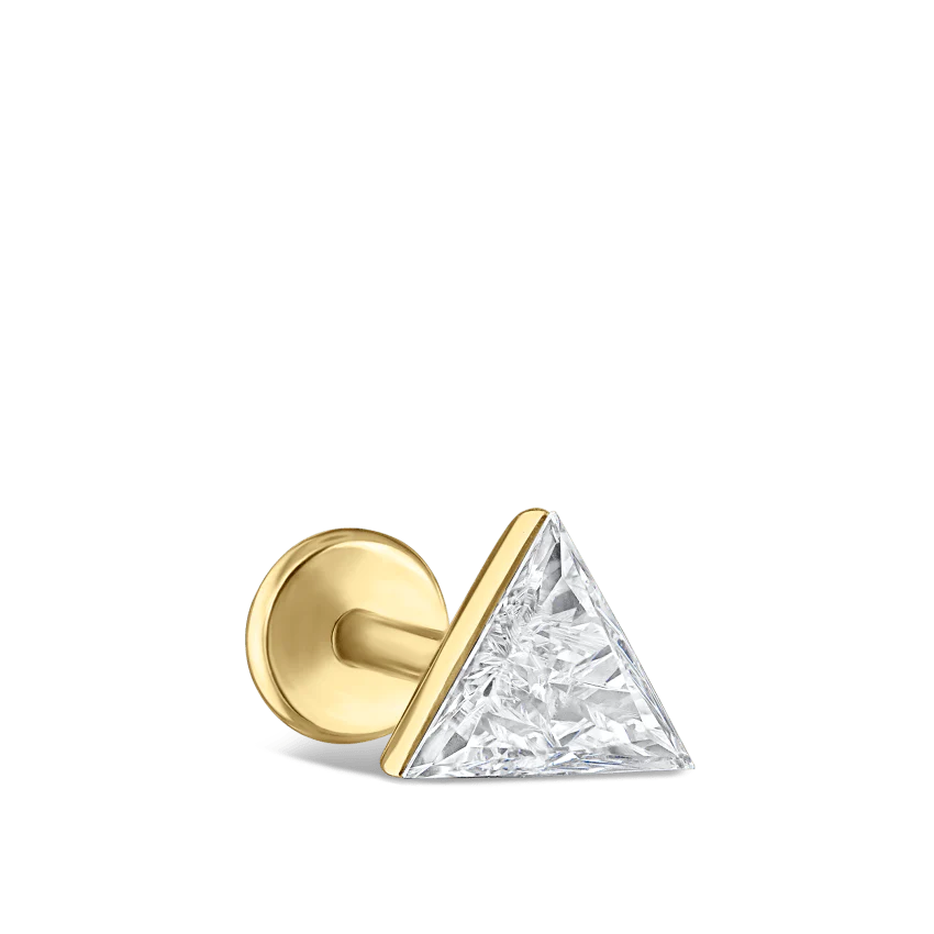 Invisible Set Triangle Diamond Threaded Stud Earring - Image 50