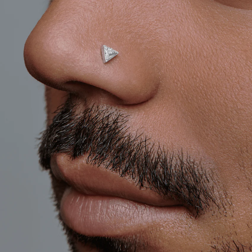Invisible Set Triangle Diamond Threaded Stud Earring - Image 51