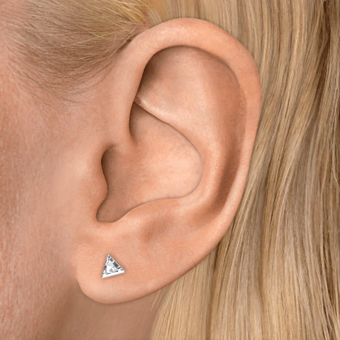Invisible Set Triangle Diamond Threaded Stud Earring - Image 79