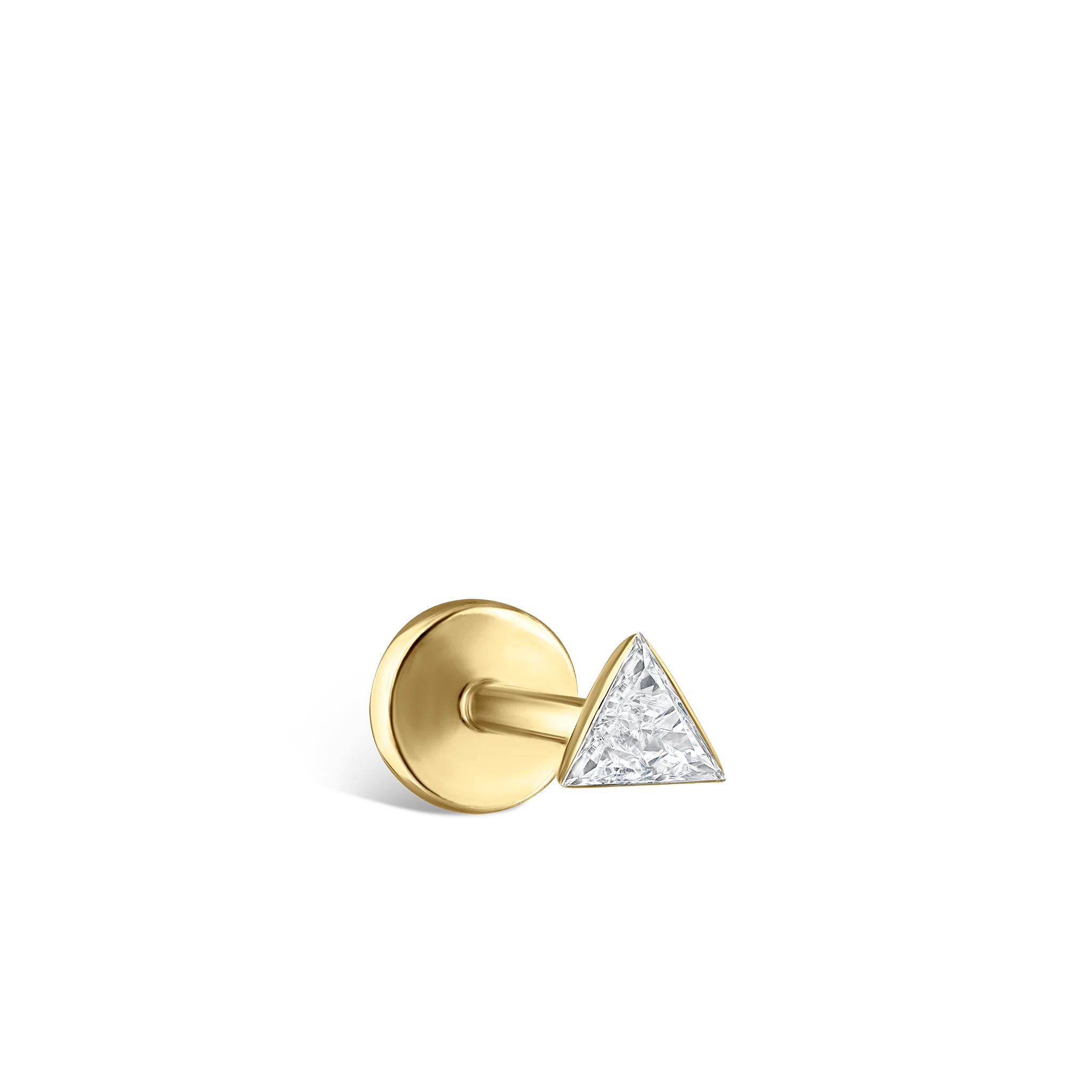 Invisible Set Triangle Diamond Threaded Stud Earring - Image 89