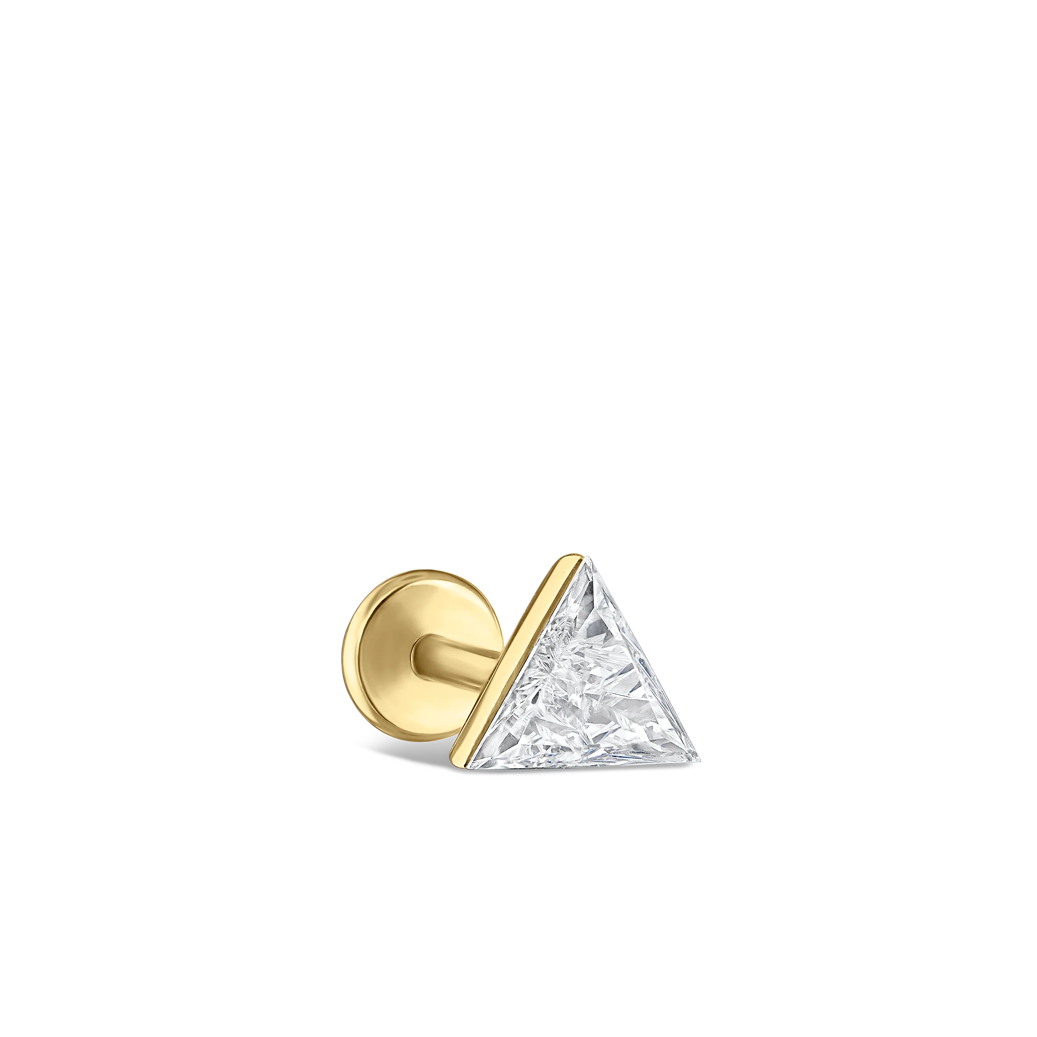 Invisible Set Triangle Diamond Threaded Stud Earring - Image 97