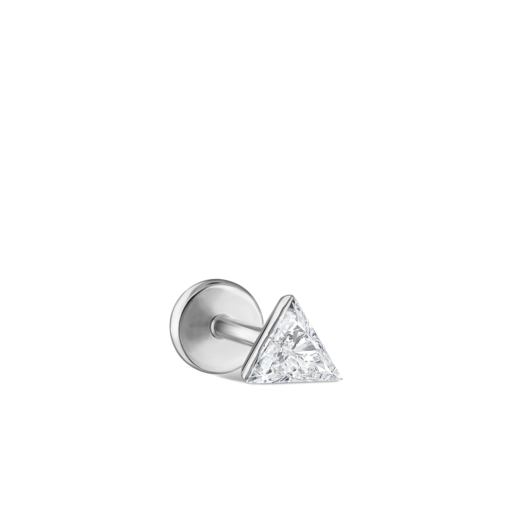 Invisible Set Triangle Diamond Threaded Stud Earring - Image 98