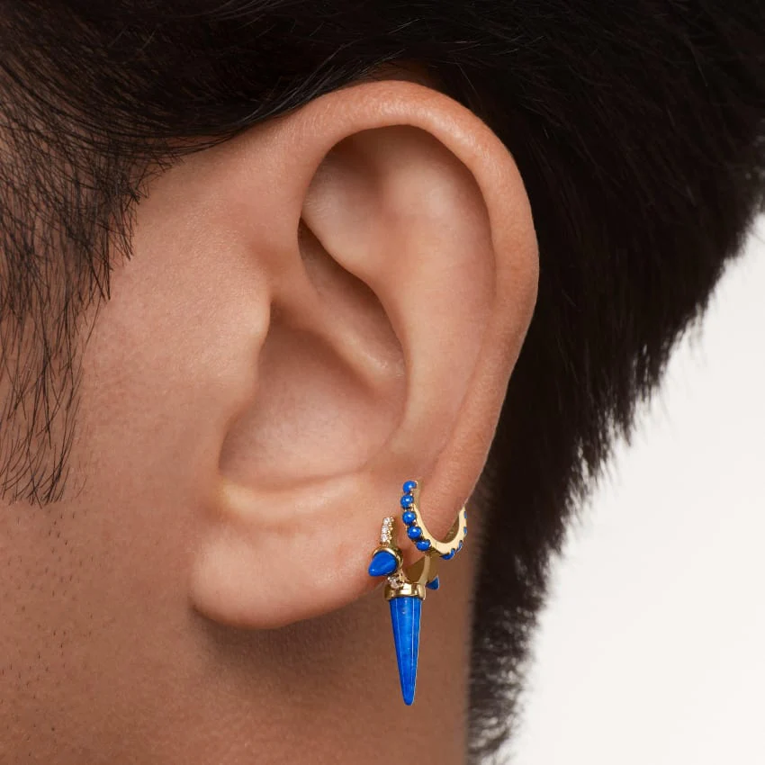 Lapis Eternity Hoop Earring - Image 10