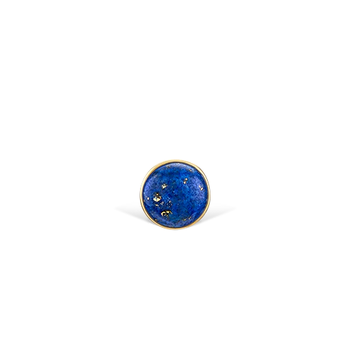 Lapis Threaded Stud Earring With Titanium Backing - Image 7
