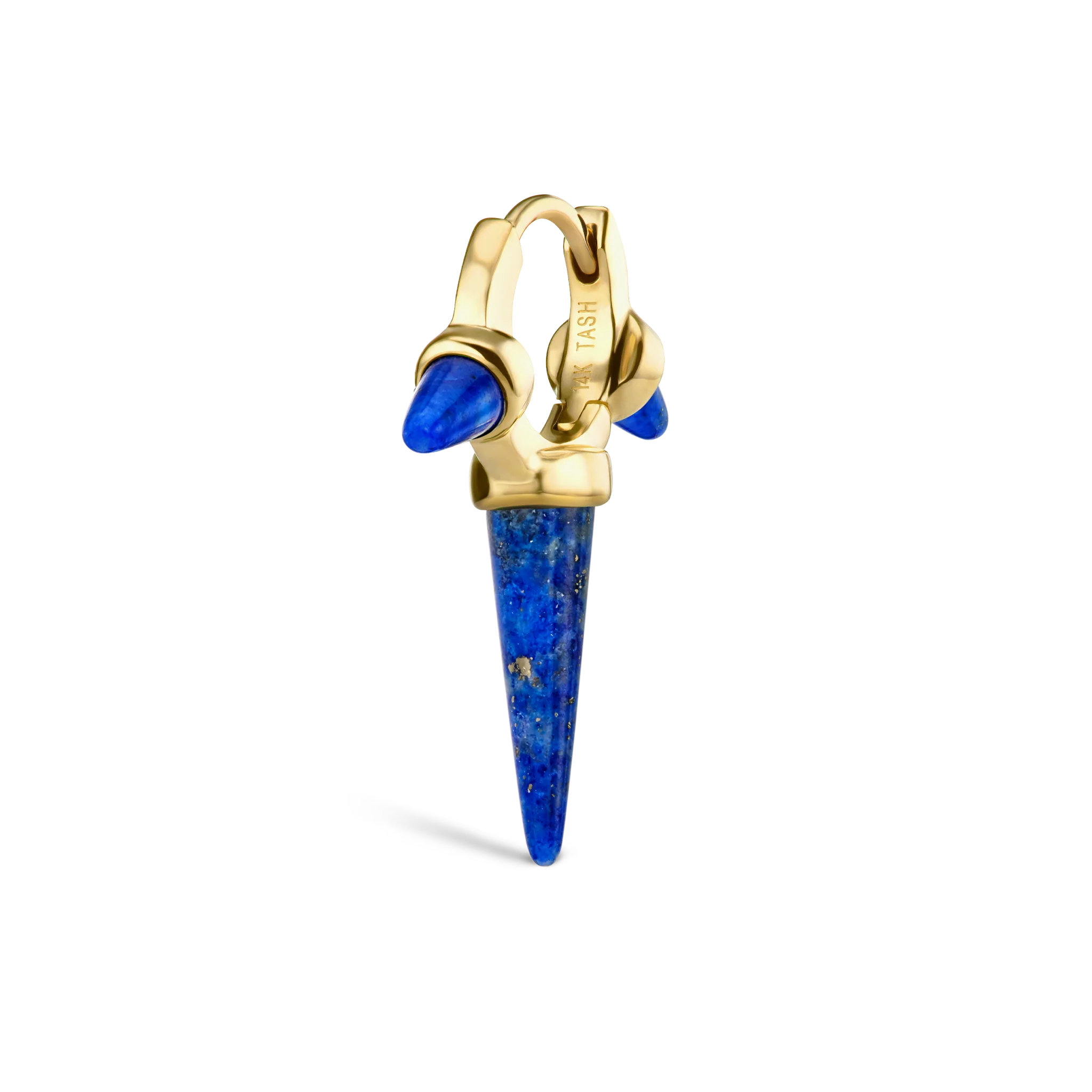 Lapis Triple Long Spike Hoop Earring - Image 16