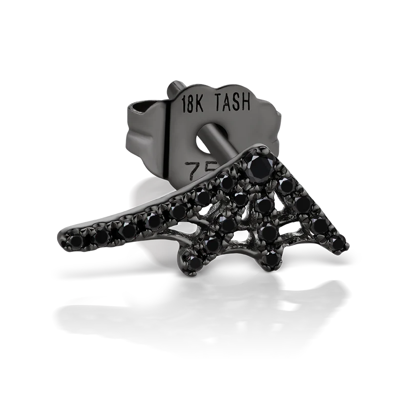 Large Black Diamond Web Earstud - Image 15