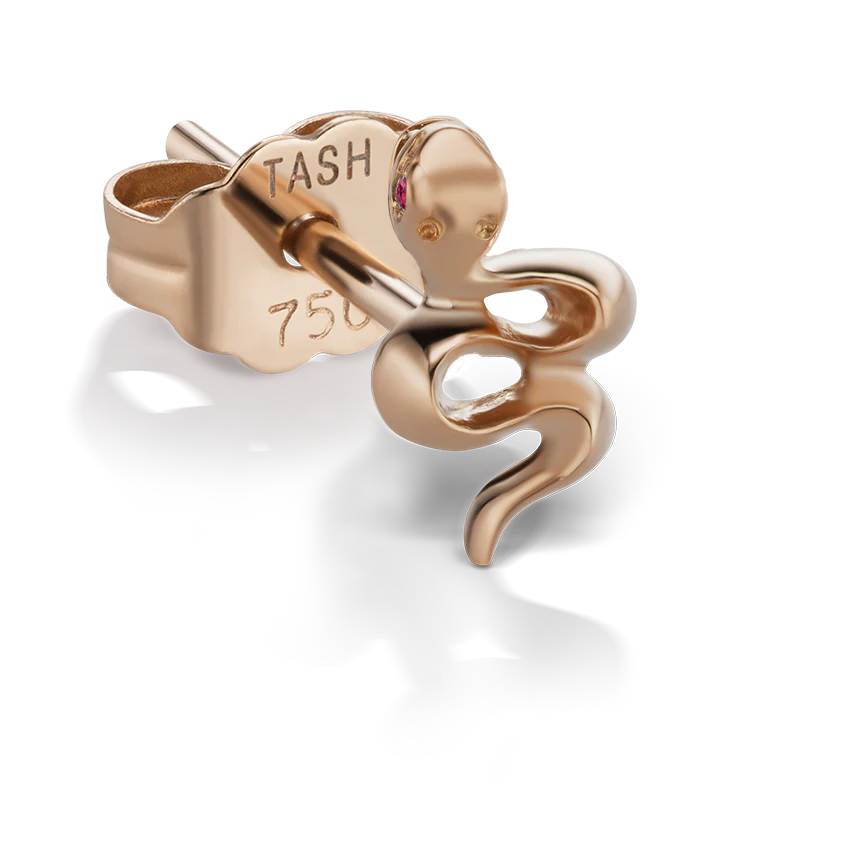 Snake with Ruby Eyes Earstud - Image 8