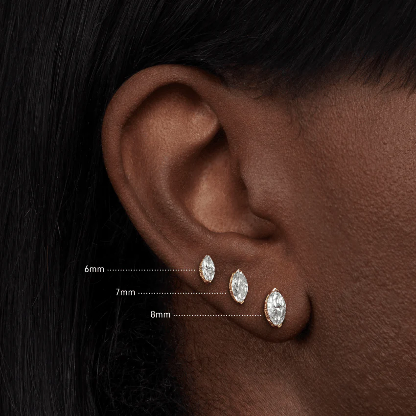 Marquise Diamond Stud Earring - Image 41
