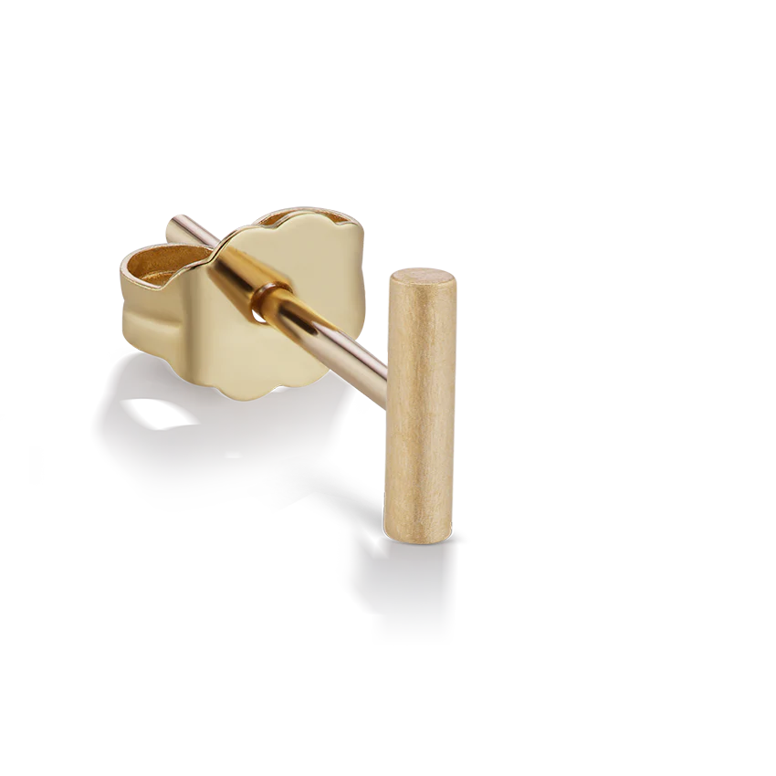Matte Round Bar Stud Earring - Image 7