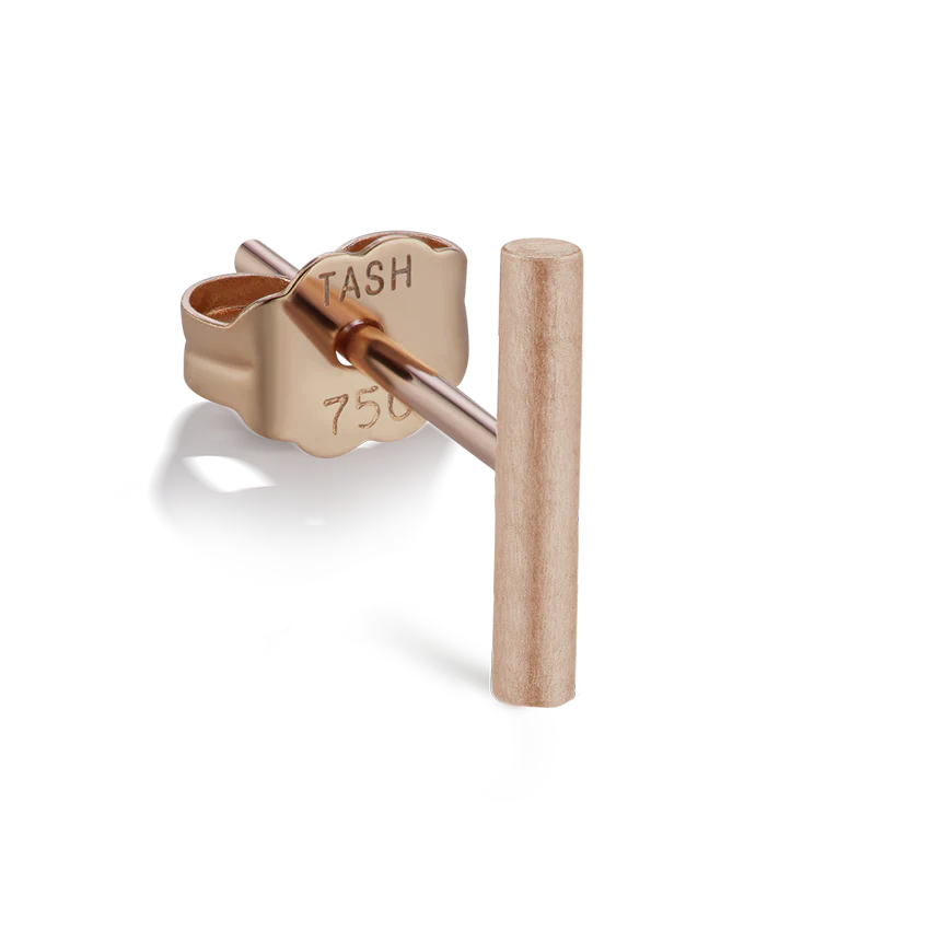Matte Round Bar Stud Earring - Image 9