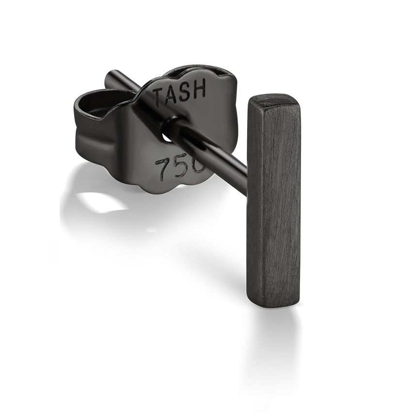 Matte Square Bar Stud Earring - Image 2