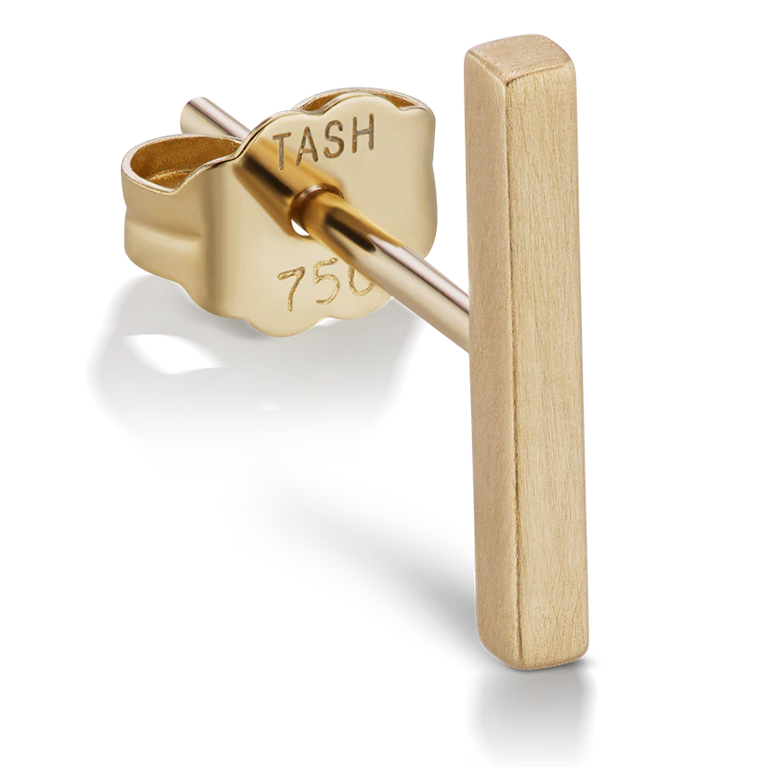 Matte Square Bar Stud Earring - Image 8