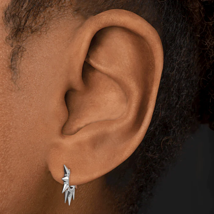 Metal Mohawk Hoop Earring - Image 5