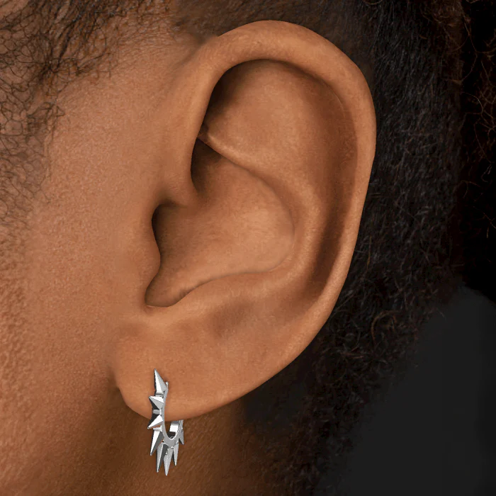 Metal Mohawk Hoop Earring - Image 9