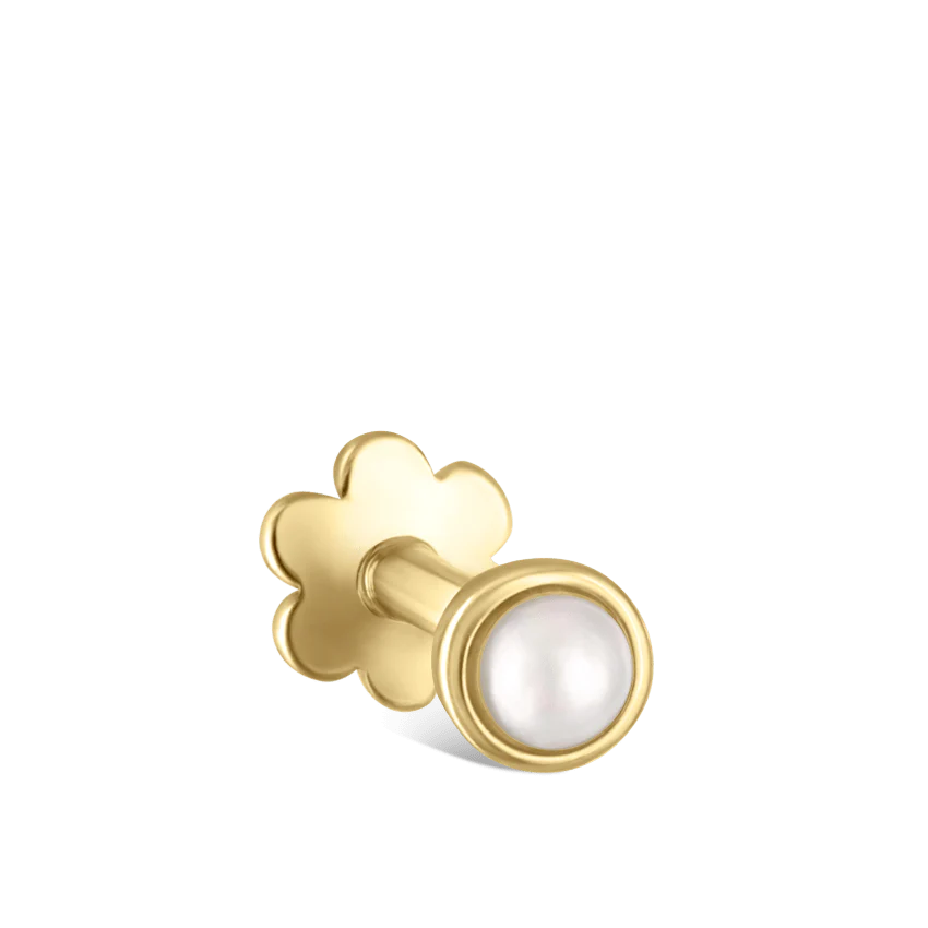 Natural Pearl Threaded Stud Earring - Image 7