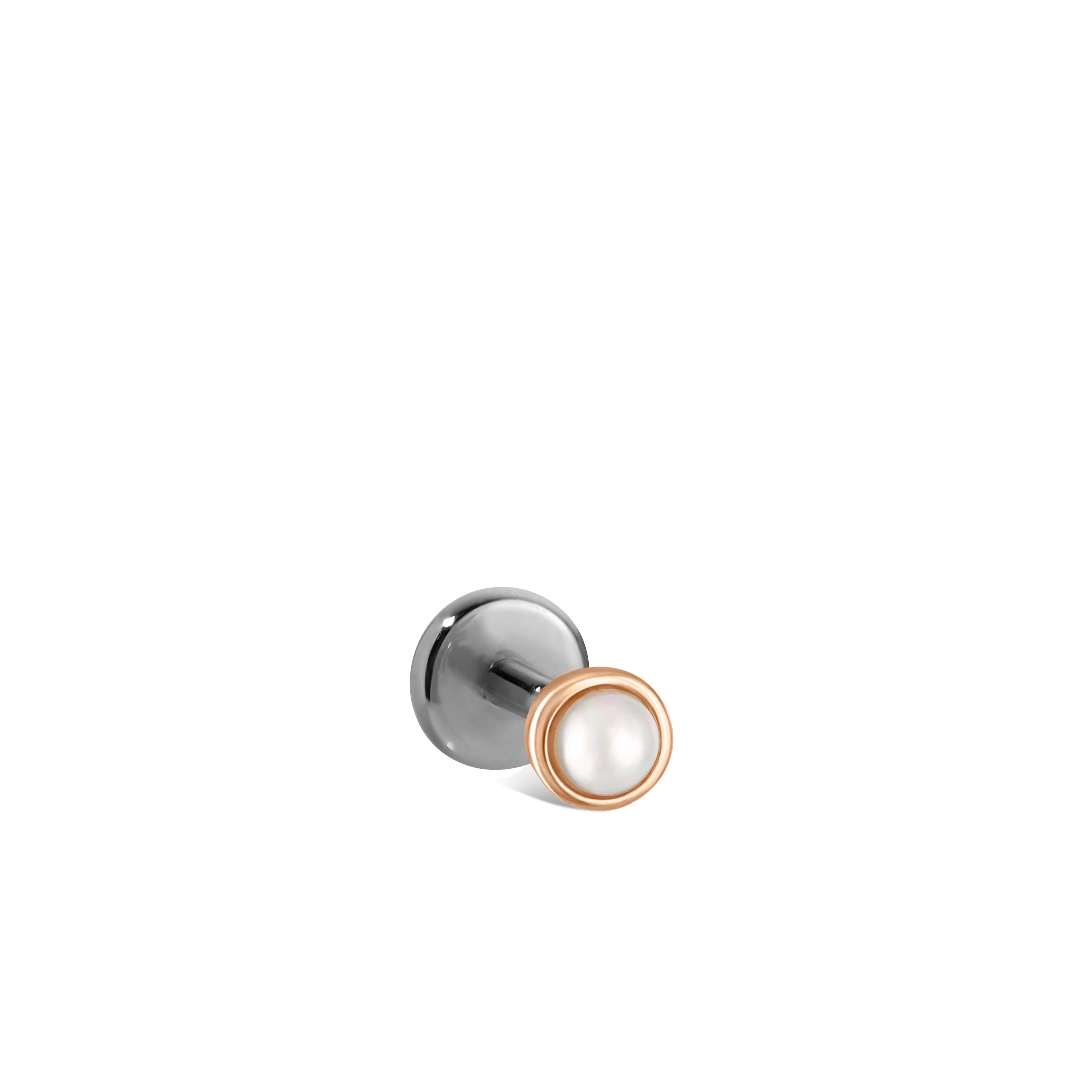 Natural Pearl Threaded Stud Earring With Titanium Backing - Image 19