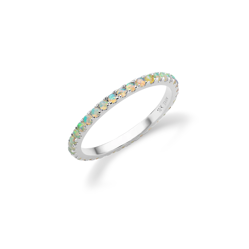 Opal Eternity Finger Ring - Image 7