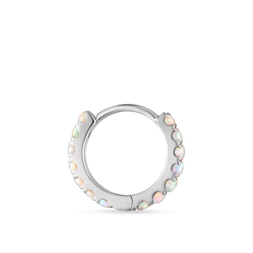 Opal Eternity Hoop Earring - Image 6