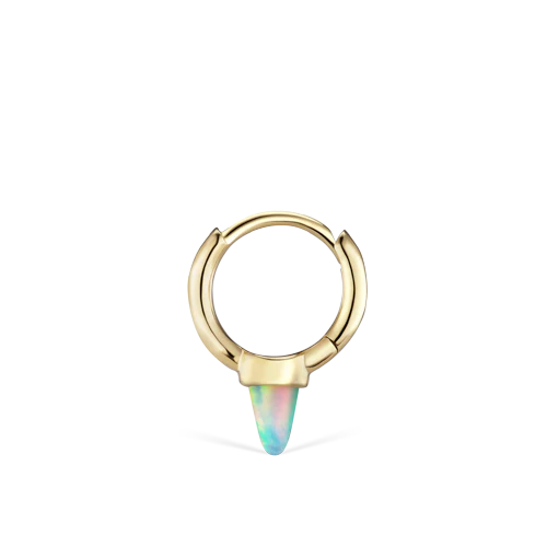 Opal Single Short Spike Hoop Earring (Non-Rotating) - Image 15