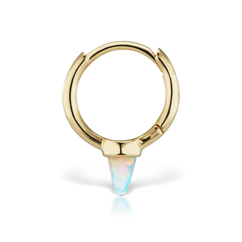 Opal Single Short Spike Hoop Earring (Non-Rotating) - Image 17