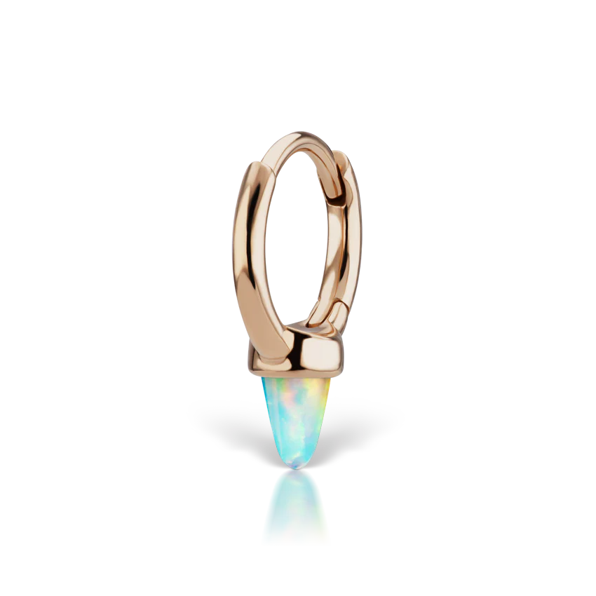 Opal Single Short Spike Hoop Earring (Non-Rotating) - Image 20