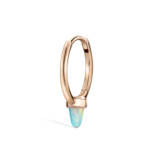 Opal Single Short Spike Hoop Earring (Non-Rotating) - Image 25