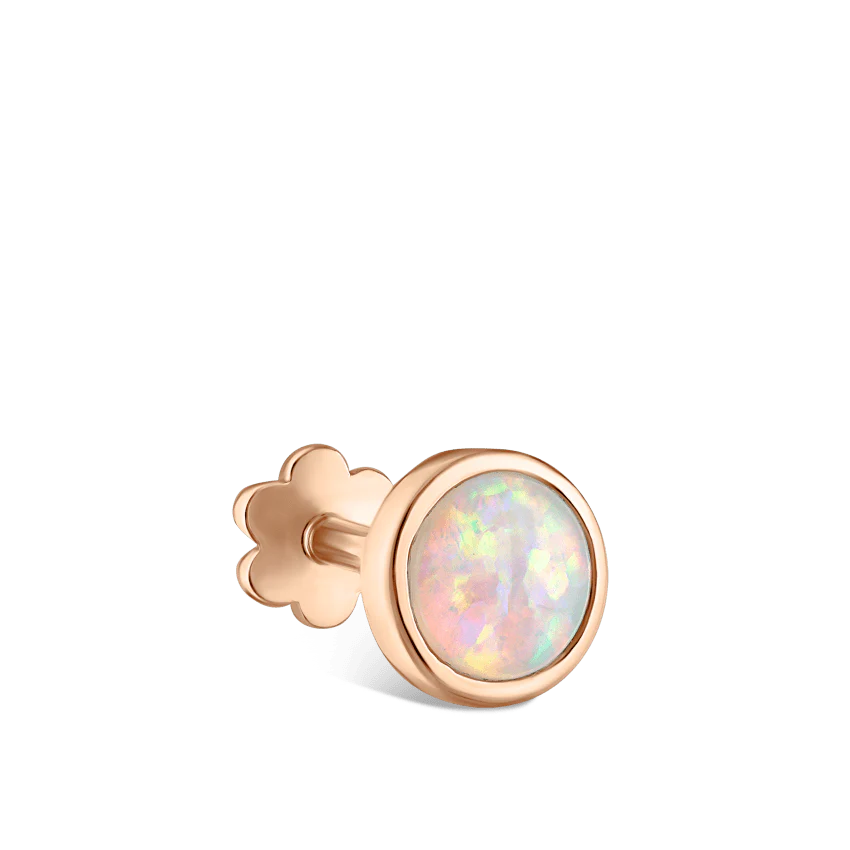 Opal Threaded Stud Earring With Titanium Backing - Image 39