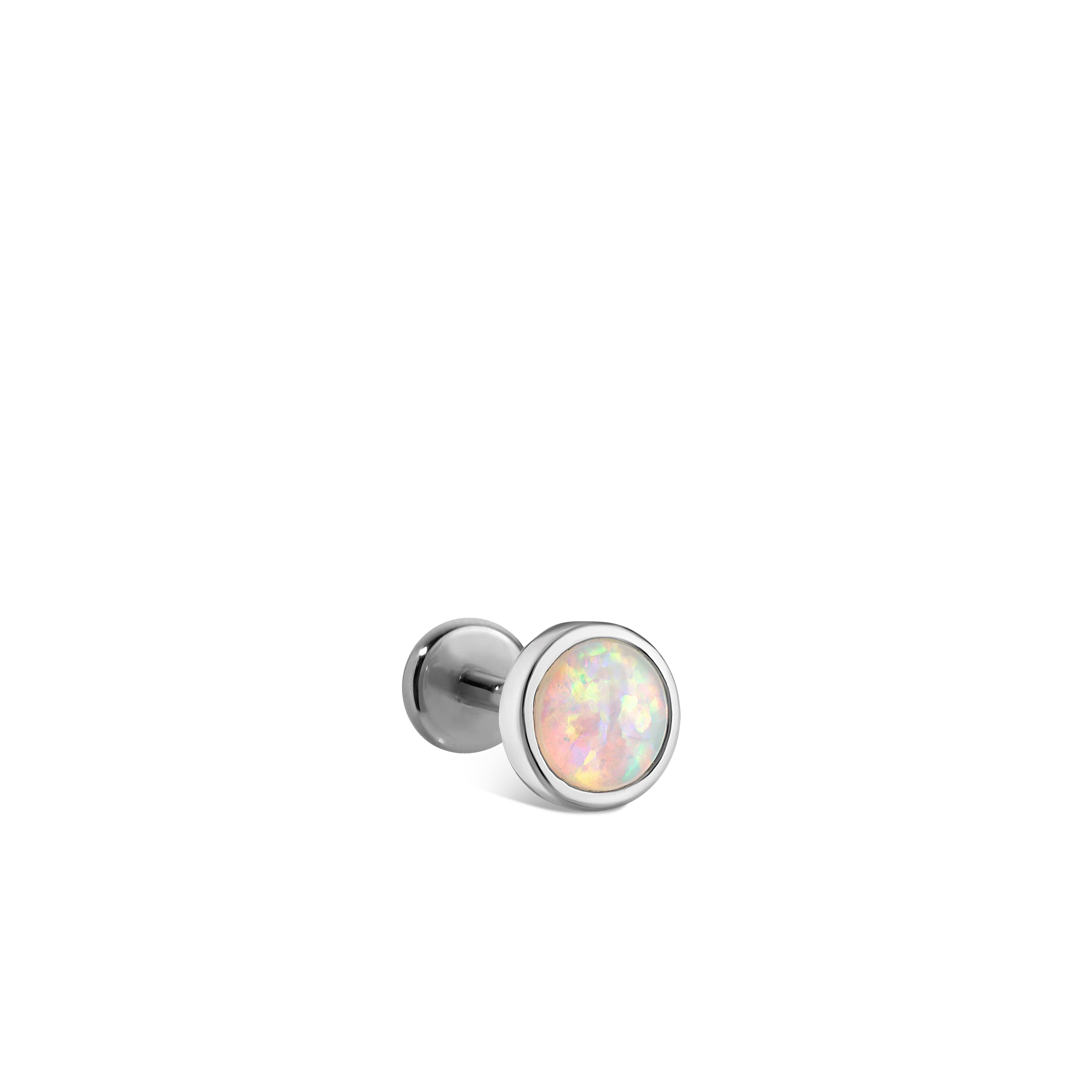 Opal Threaded Stud Earring With Titanium Backing - Image 52